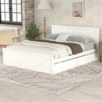 Struttura letto a piattaforma con 4 cassetti contenitore e testiera
