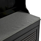 Panca con appendiabiti da ingresso, 4 ganci e ante a persiana