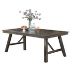 Tavolo da pranzo rettangolare per 6 persone – Finitura legno grigio con bordo bianco