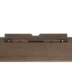 Scrivania regolabile in altezza elettronica in legno con finitura grigio anticato