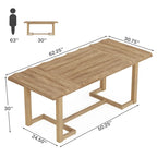 Scrivania da computer da 160 cm con gambe in legno massello e piano ispessito